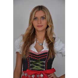 Dirndl Set 3tlg. Trachtenkleid 378GT Schwarz&Rot