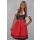 Dirndl Set 3tlg. Trachtenkleid 378GT Schwarz&Rot