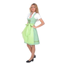 Dirndl Trachtenkleid 3tlg. 338GT Grün&Weiss kariert