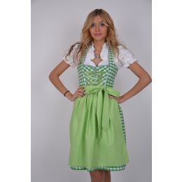 Dirndl Trachtenkleid 3tlg. 338GT Grün&Weiss kariert