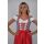 Dirndl Set 3tlg. 387gt Trachtenkleid Schwarz&Weiß kariert mit Häkelspitze 34