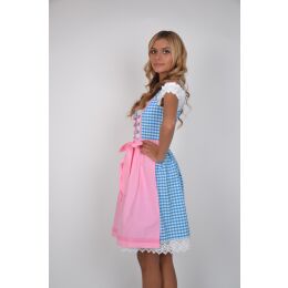 Dirndl Set 3tlg. 389gt Trachtenkleid Blau&Weiß kariert