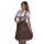 Dirndl Set 400gt Trachtenkleid Beige Rock Braunkaro.