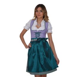 Dirndl Set 408GT Trachtenkleid Lila Grün