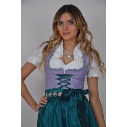 Dirndl Set 408GT Trachtenkleid Lila Grün