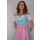 Dirndl Set 3tlg Trachtenkleid 445gt Blaukaro.