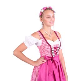 Dirndl Set 301GT Trachtenkleid Pink kariert