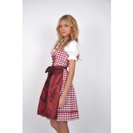 Dirndl Set Trachtenkleid 341GT Bordo kariert