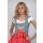 Dirndl Set Trachtenkleid 354GT Tannengrün Rot