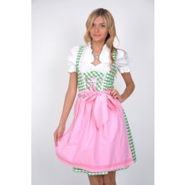 Dirndl Set 3tlg Trachtenkleid 355gt Grünkaro. 40