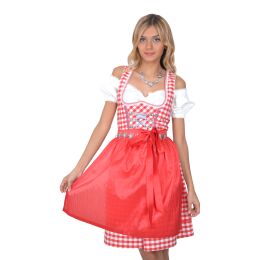 Dirndl Set Trachtenkleid 356GT Rot kariert