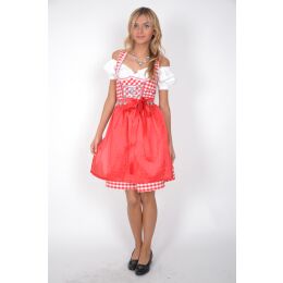 Dirndl Set Trachtenkleid 356GT Rot kariert