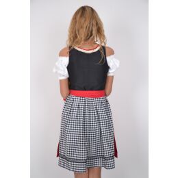 Dirndl Set Trachtenkleid 366GT Schwarz Rot