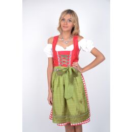 Dirndl Set Trachtenkleid 364GT Rot Grün