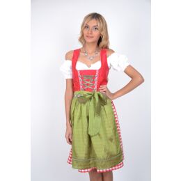 Dirndl Set Trachtenkleid 364GT Rot Grün