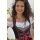 Dirndl Set 3tlg Trachtenkleid 380gt Schwarz Bordo&Weiß kariert