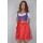 Dirndl Set 3tlg Trachtenkleid 419gt Blau&Rot