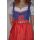 Dirndl Set 3tlg Trachtenkleid 419gt Blau&Rot