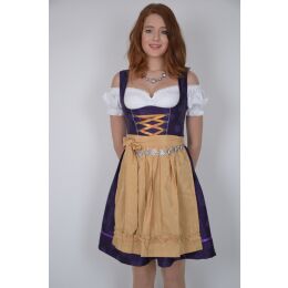 Dirndl Set 3tlg Trachtenkleid 431gt Lila gepunktet