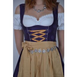 Dirndl Set 3tlg Trachtenkleid 431gt Lila gepunktet