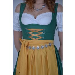 Dirndl Set 3tlg Trachtenkleid 432gt Grün Polyester Gr 34 bis 42