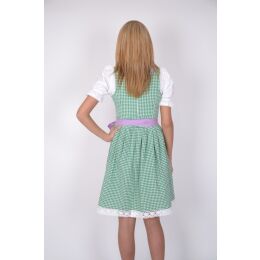 Dirndl Set 152GT Trachtenkleid Grün Weiß kariert