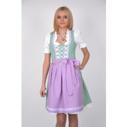 Dirndl Set 152GT Trachtenkleid Grün Weiß kariert