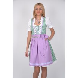 Dirndl Set 152GT Trachtenkleid Grün Weiß kariert