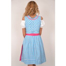 Dirndl Set Trachtenkleid 346GT Blau kariert