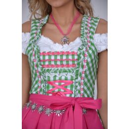 Dirndl Set Trachtenkleid 347GT Grün kariert