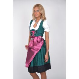 Dirndl Set 3tlg Trachtenkleid G312gt Grün gepunktet