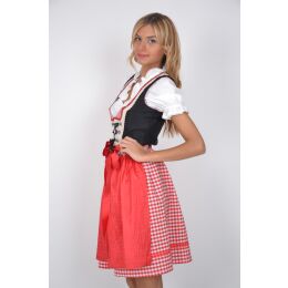 Dirndl Set Trachtenkleid 365GT Schwarz Rot