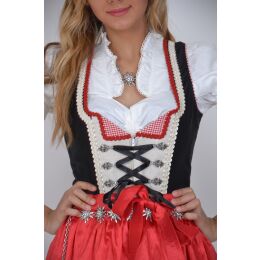 Dirndl Set Trachtenkleid 365GT Schwarz Rot