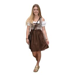 Dirndl Trachtenkleid 478GT Braun kariert