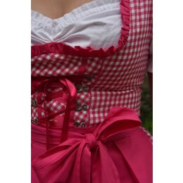 Dirndl Set Trachtenkleid 477GT pink kariert