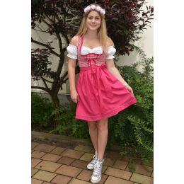 Dirndl Set Trachtenkleid 477GT pink kariert