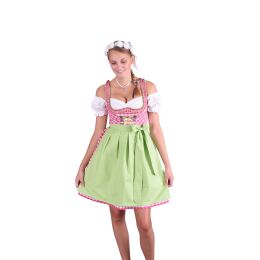 Dirndl Set Trachtenkleid 481GT Pink Weiß kariert