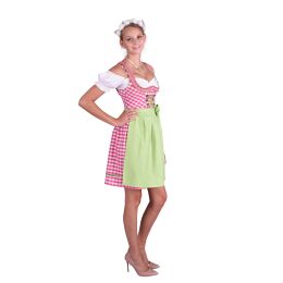 Dirndl Set Trachtenkleid 481GT Pink Weiß kariert