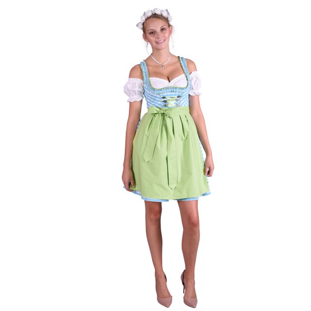 Dirndl Set Trachtenkleid 479GT Türkis kariert