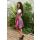 Dirndl Set Trachtenkleid 486GT Lila geblümt Gr 34 bis 42