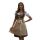 Dirndl Set Trachtenkleid 488GT Braun geblümt Gr 34 bis 42