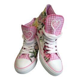 Damen Schuhe rose geblümt 4115-33