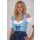 Dirndl Set Trachtenkleid Y323GT Blau Weiß Kariert Gr 34 bis 42