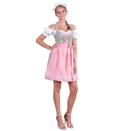 Dirndl se Trachtenkleid 512GT Grün Weiß kariert