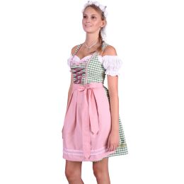 Dirndl se Trachtenkleid 512GT Grün Weiß kariert