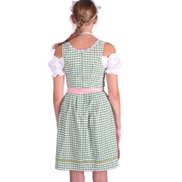 Dirndl se Trachtenkleid 512GT Grün Weiß kariert