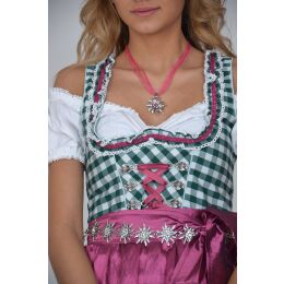 Dirndl Set Trachtenkleid 332GT Grün Weiss kariert