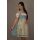 Dirndl Set 520GT Trachtenkleid Blau weiß gepunktet