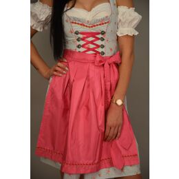 Dirndl Set Trachtenkleid 525GT Pastelblau rosa geblümt