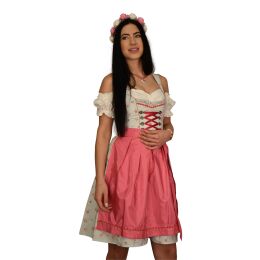 Dirndl Set Trachtenkleid 525GT Pastelblau rosa geblümt